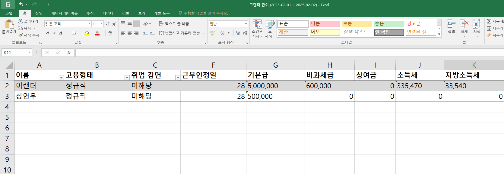 급여 비과세 항목, 원천세 신고시 포함해야할까?