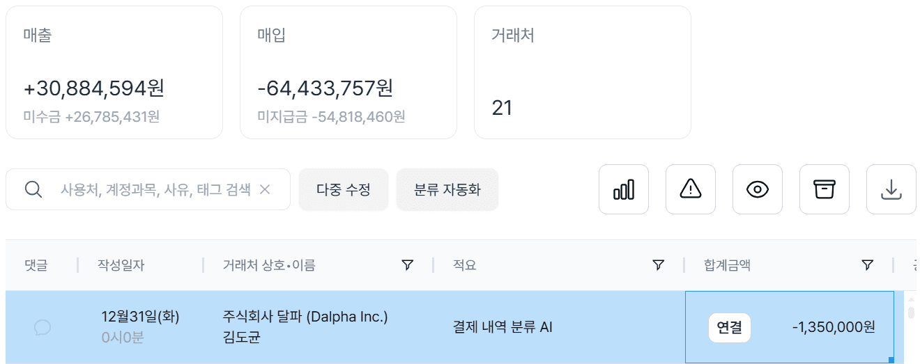세무사와 실시간 협업, 그랜터에서 가능해요