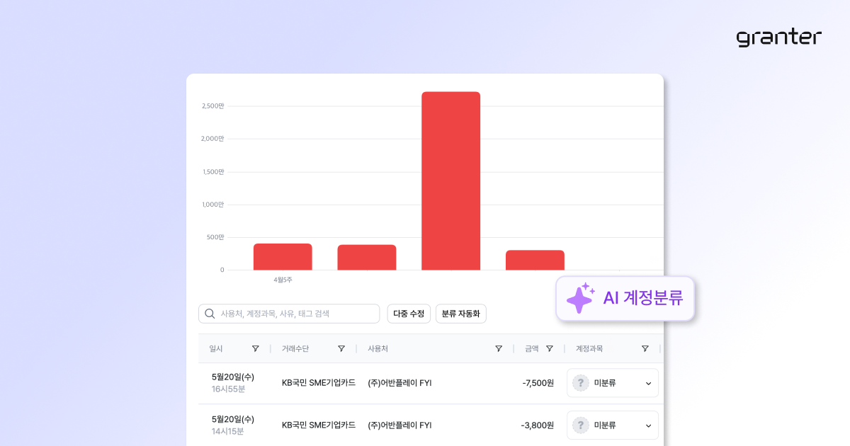 AI 계정과목 분류